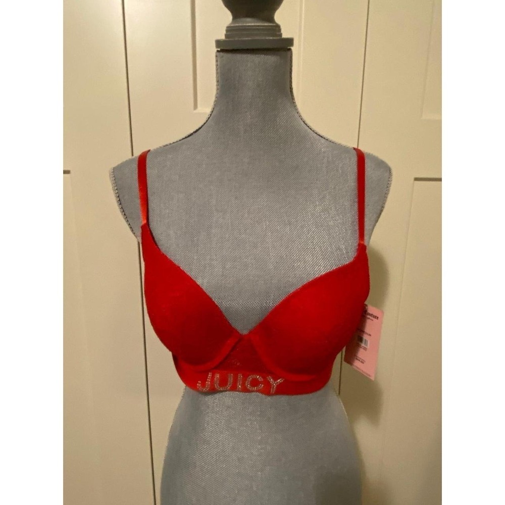 Juicy Couture Bra New 34C Style 3812-49 Intimates coquette Push-up s1